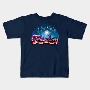 Freedom Starry Sky with Sparkler Kids T-Shirt